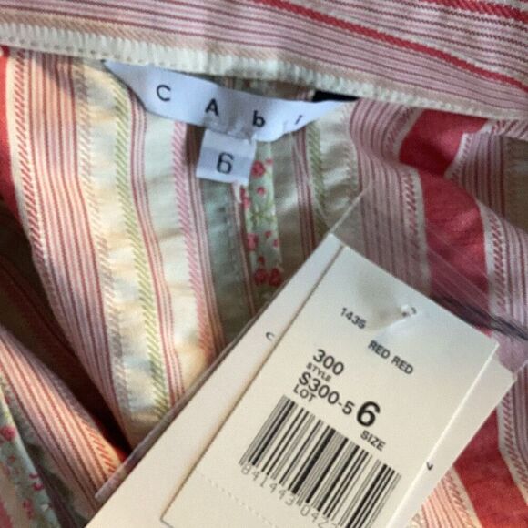 NWT CAbi Seersucker Striped Blazer Jacket Women’s 6 “An American In Paris” - Picture 10 of 10